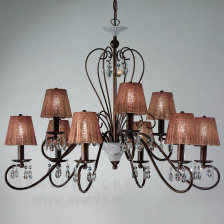 Люстра подвесная 301/6+3 Polished brown V330/165/11 IDL Италия   65 см Коричневого цвета Rossella