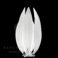 Настольная лампа 430/1L Chrome White Murano Glass IDL Италия  100W 50 см Хром Paradise