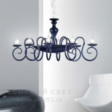 Люстра подвесная 461/8OVAL blue IDL Италия  40W 55 см (без учета цепи) Синего цвета Deco