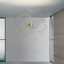 Светильник подвесной Axo Light Италия Hoops SPHOOPS6ORORLED Золотое напыление 24K - OR