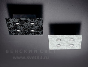 Светильник потолочный 5040.7044 Effusionidiluce Италия GU10 Tendy Белое стекло