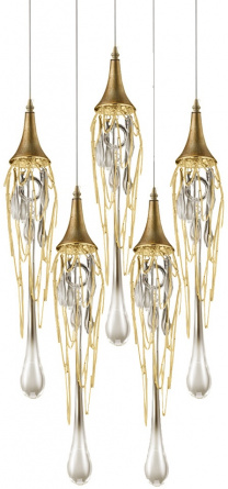 Подвесной светильник Goddess Tears P68009L-5/R gold фото 1