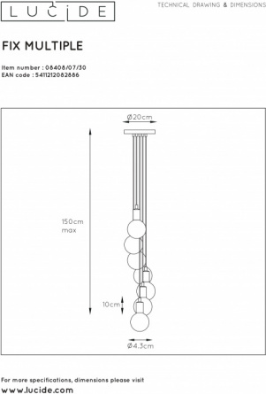 Подвесной светильник Fix Multiple 08408/07/30 фото 3