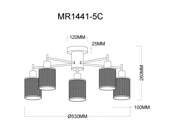 Потолочная люстра Solo MR1441-5C фото 2