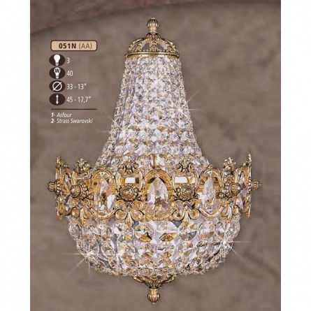 Подвесная люстра 051N 051N/3 AA SWAROVSKI фото 1