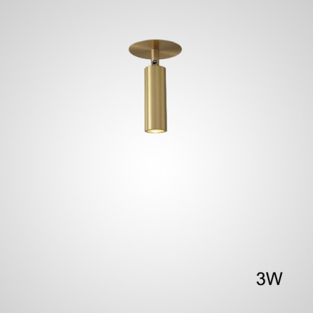 Встроенный потолочный точечный светильник LINO C H16 Brass 3W фото 1