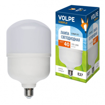 Лампочка светодиодная  LED-M80-40W/NW/E27/FR/S картон фото 1