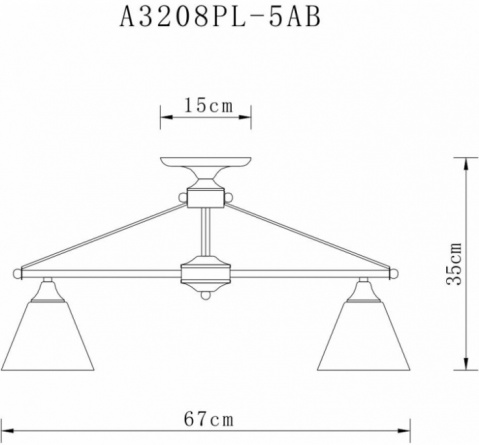 Потолочная люстра Copter A3208PL-5AB фото 2