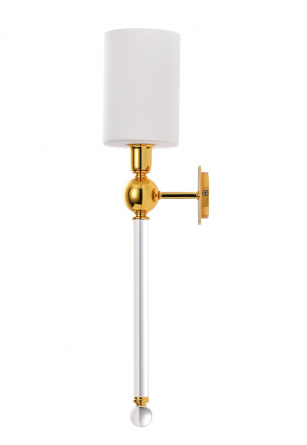 Бра Crystal Lux MIRABELLA AP1 GOLD/WHITE фото 1