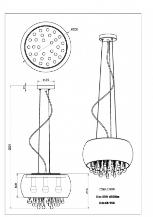 Подвесная люстра Kalla 15809H фото 3