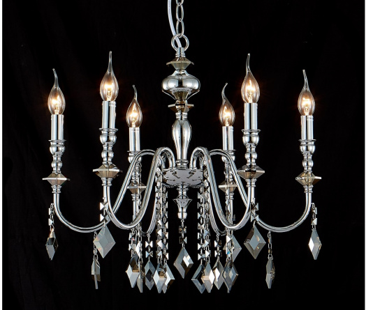 Люстра Crystal Lux MERCEDES SP6 CHROME/SMOKE фото 2