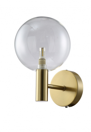 Бра Crystal Lux ANDRES AP1 BRONZE/TRANSPARENTE фото 1