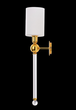 Бра Crystal Lux MIRABELLA AP1 GOLD/WHITE фото 2