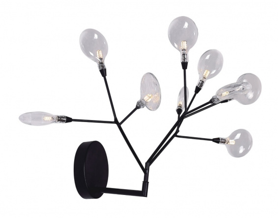 Бра Crystal Lux EVITA AP9 BLACK/TRANSPARENT фото 1