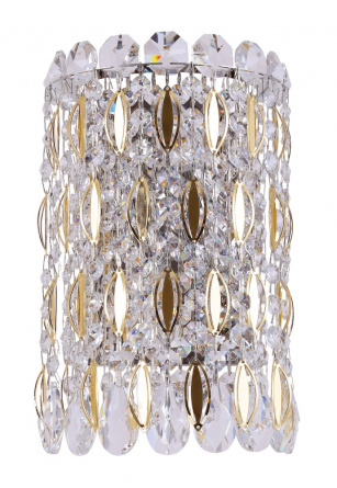 Бра Crystal Lux LIRICA AP2 CHROME/GOLD-TRANSPARENT фото 1
