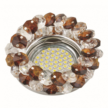 Точечный светильник  DLS-F130 GU5.3 CHROME/BROWN фото 1
