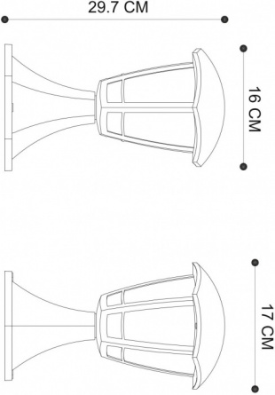 Наземный фонарь Enif A6064FN-1BK фото 2