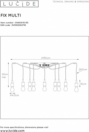 Подвесной светильник Fix Multi 08408/10/30 фото 3