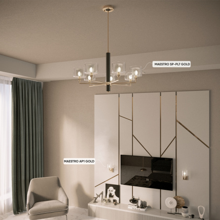Бра Crystal Lux MAESTRO AP1 GOLD фото 20