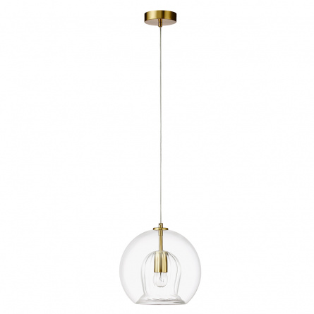 Светильник подвесной Crystal Lux LUISA SP1 BRASS/TRANSPARENT фото 1