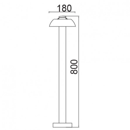 Наземный светильник  W2252S-800 Gr фото 3