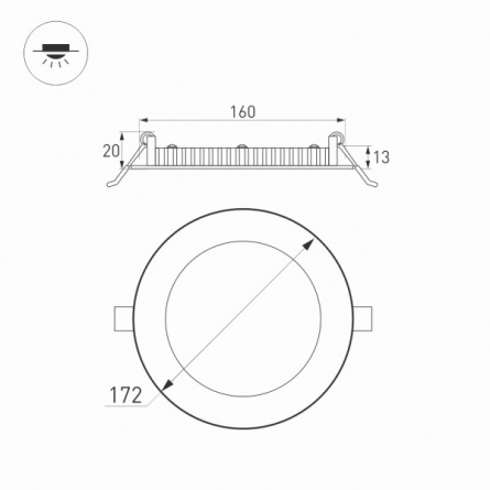 Точечный светильник DL EDGE 020113 фото 2