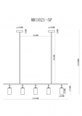 Подвесной светильник Dereck MR1021-5P фото 3