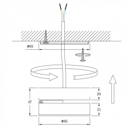 Точечный светильник Vela A2511PL-1BK фото 3