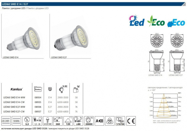 Лампочка рефлекторная LED60 8934 фото 2