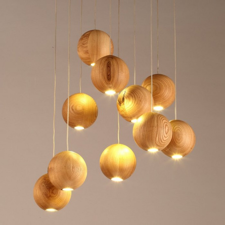 Подвесной светильник Lofter Wooden Sphere фото 1