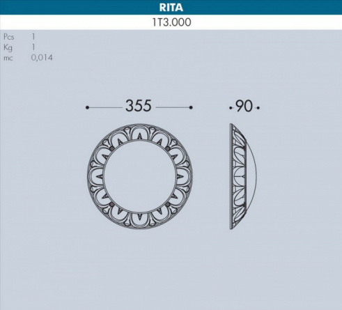 Настенный светильник уличный Rita 1T3.000.000.WYE27 фото 2
