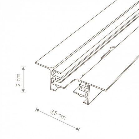 Шинопровод Profile Recessed Track 9013 фото 2