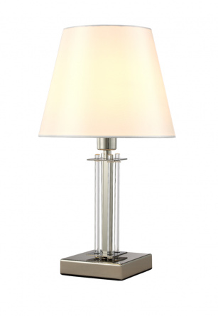 Настольная лампа Crystal Lux NICOLAS LG1 NICKEL/WHITE фото 4