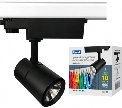 Трековый светильник  ULB-T52-10W/4000K/H BLACK фото 1