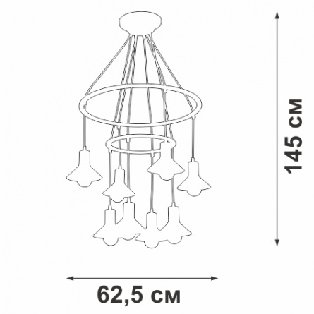 Подвесная люстра  V4947-1/8S фото 2