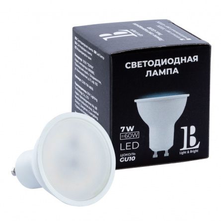 Лампочка светодиодная  GU10-7W-MR16-4000K_lb фото 1