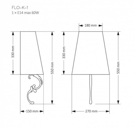 Бра Flor FLO-K-1(N) фото 2