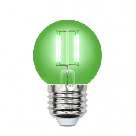 Лампочка светодиодная  LED-G45-5W/GREEN/E27 GLA02GR картон фото 1