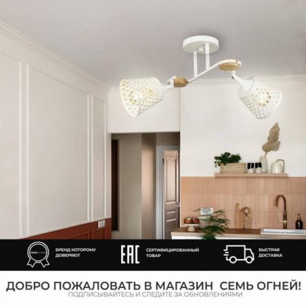 Потолочная люстра Karel SF3326/2C-WT-WD фото 2
