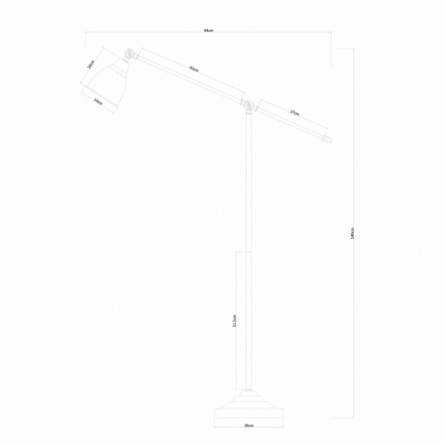 Торшер Braccio A2054PN-1BK фото 3