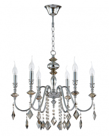 Люстра Crystal Lux MERCEDES SP6 CHROME/SMOKE фото 1