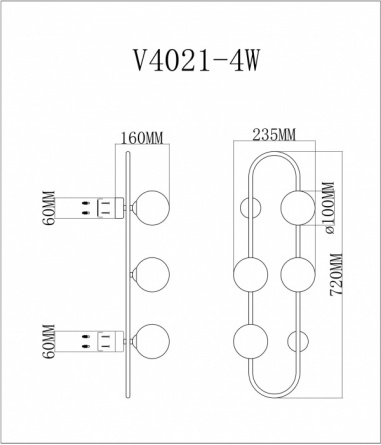 Бра Krona V4021-4W фото 2