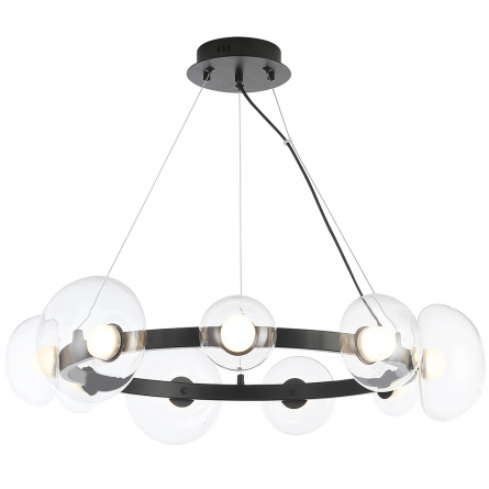 Люстра Crystal Lux BOSQUE SP9 BLACK/TRANSPARENT фото 1