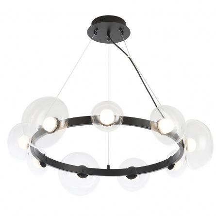 Люстра Crystal Lux BOSQUE SP9 BLACK/TRANSPARENT фото 2