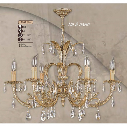 Подвесная люстра 010A 010A/8 AA SWAROVSKI фото 1