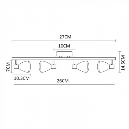 Спот Gioved A6008PL-4BK фото 2
