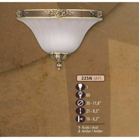 Настенный светильник 225N 225N/1 AY AMBER фото 1