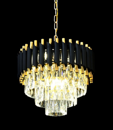 Подвесная люстра  LDP 6003-400 BK+F.GD фото 2