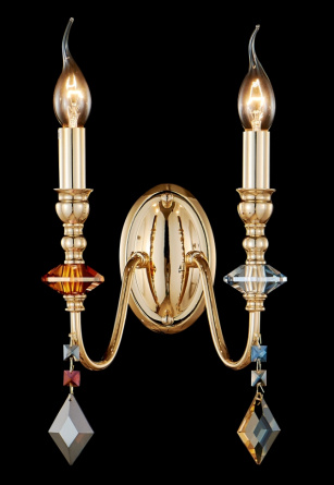 Бра Crystal Lux MERCEDES AP2 GOLD/COLOR фото 2