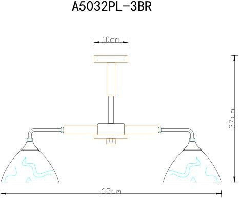Потолочная люстра Matthew A5032PL-3BR фото 2